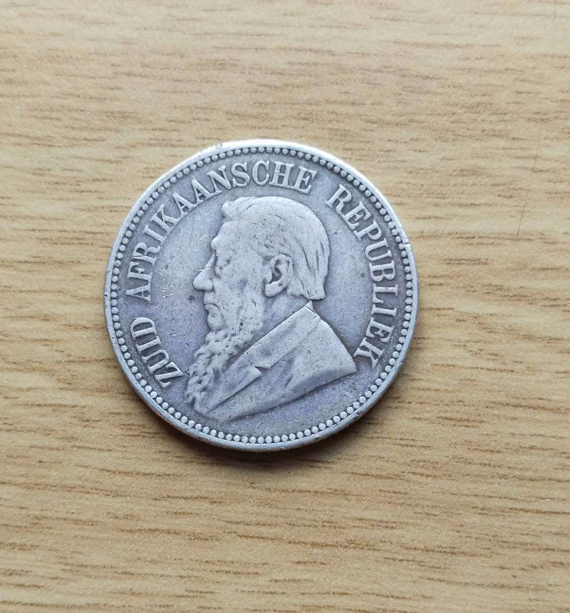 ZAR Paul Kruger 1893 Silver Half Crown. Rare.