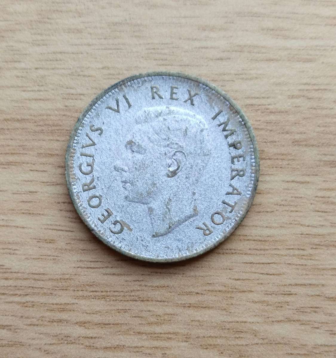 South Africa 1939 Fibre Half Crown. Rare.