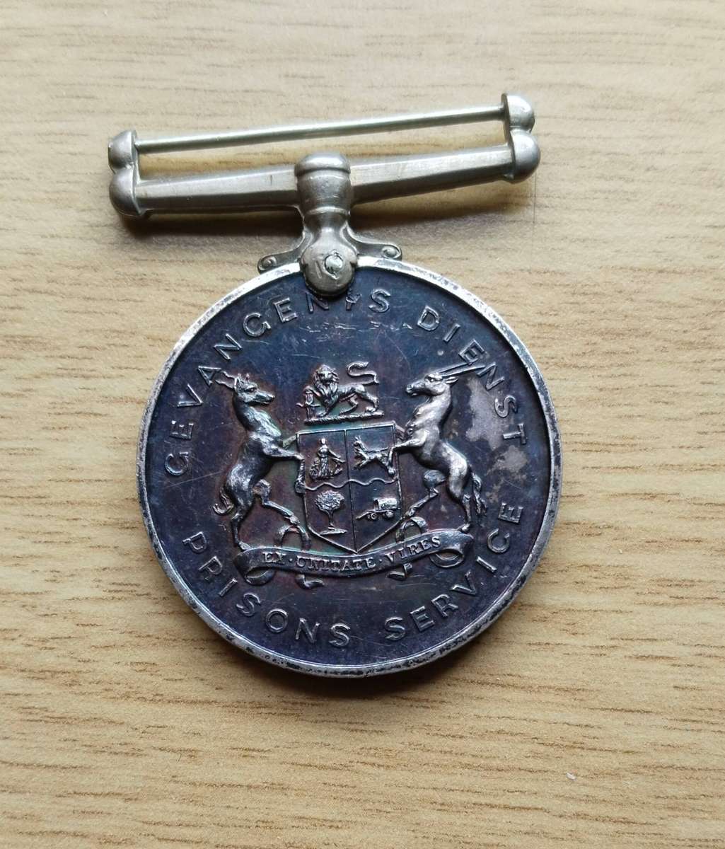 Prison Service Faithful Service Silver Medal Awarded to: Please Read Description.