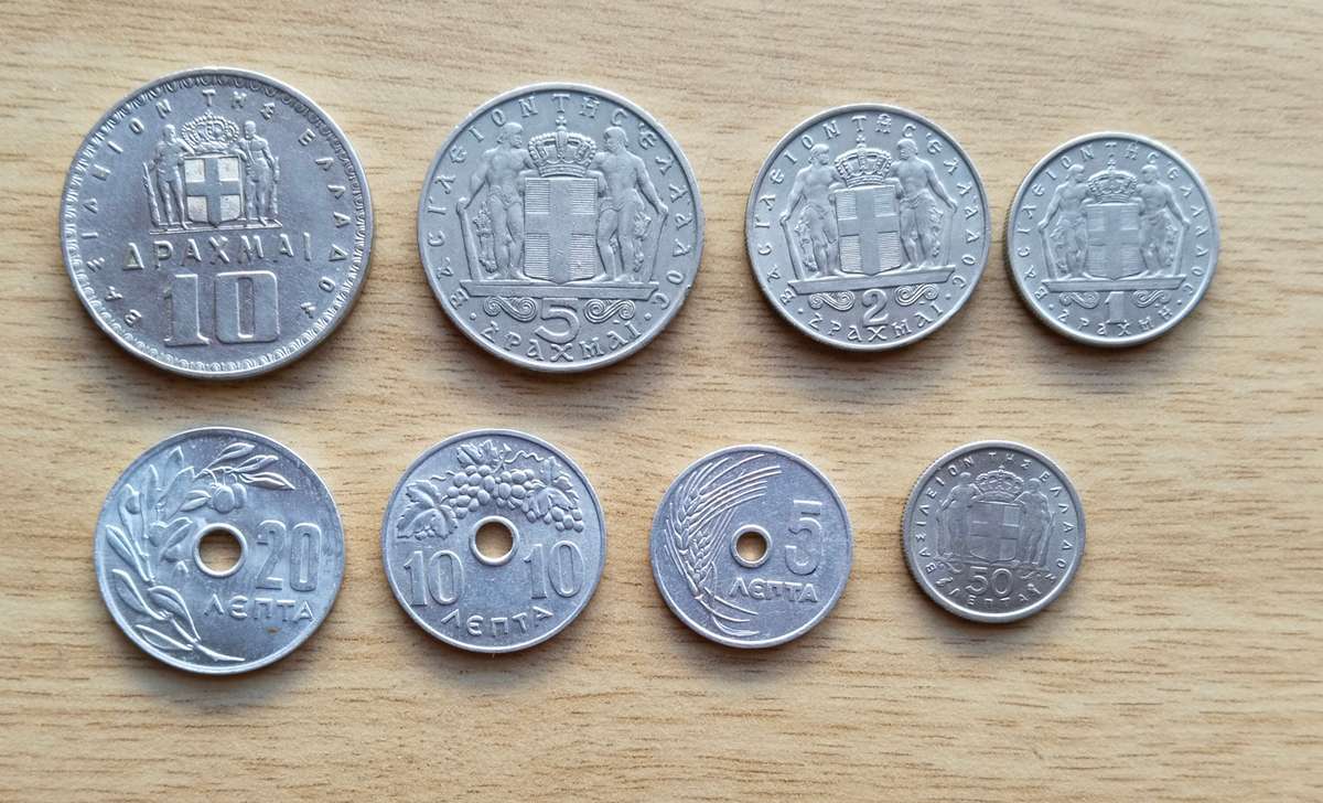 Greece Collection of 8 old coins.