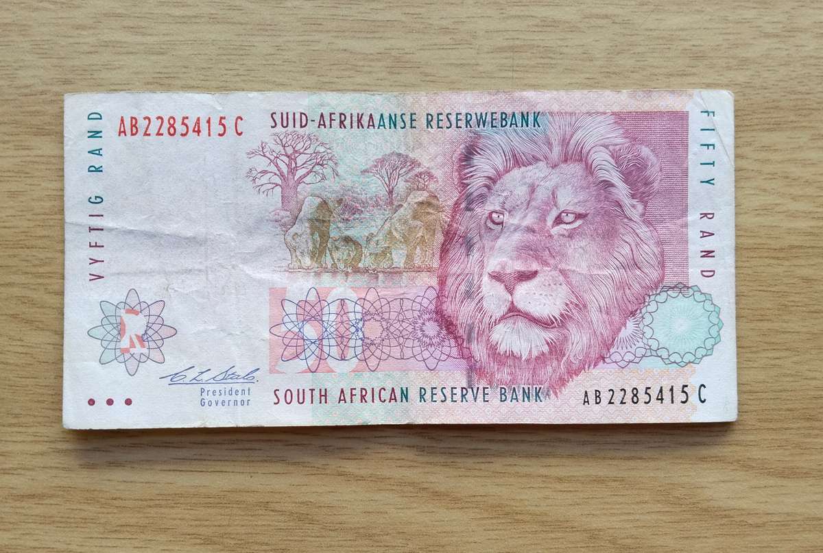 Red Water CL Stals R50 Bank Note. ( AB)
