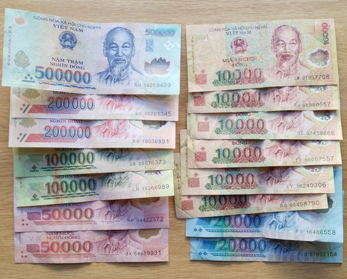 Collection of 1.3 Million Vietnam Dong. ( R925.45 in today's exchange rate)
