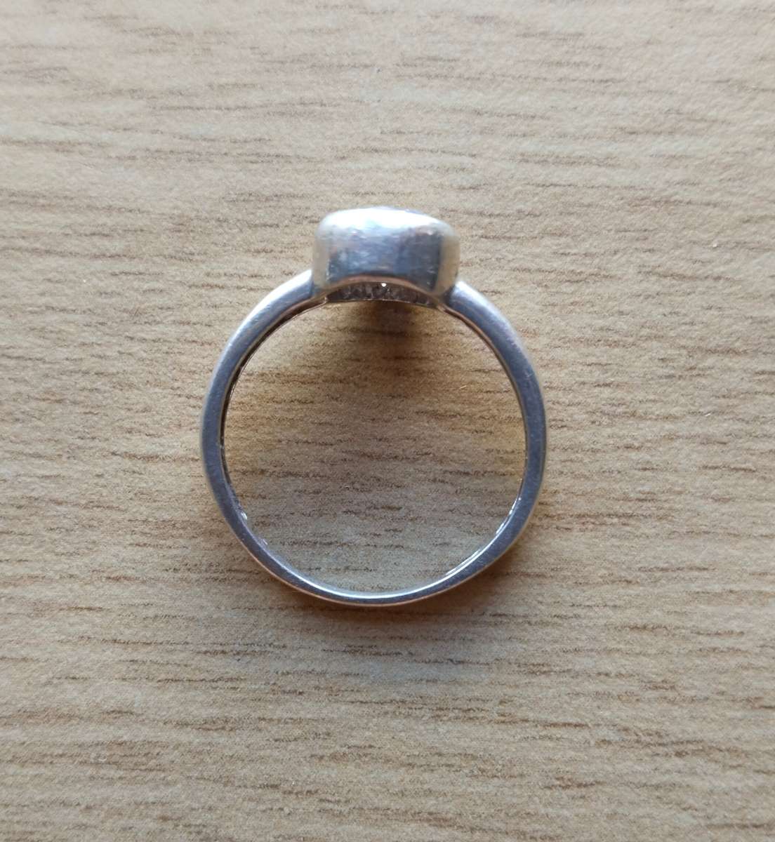 Beautiful Sterling silver ring with semi precious Stone. 18mm inside diameter.