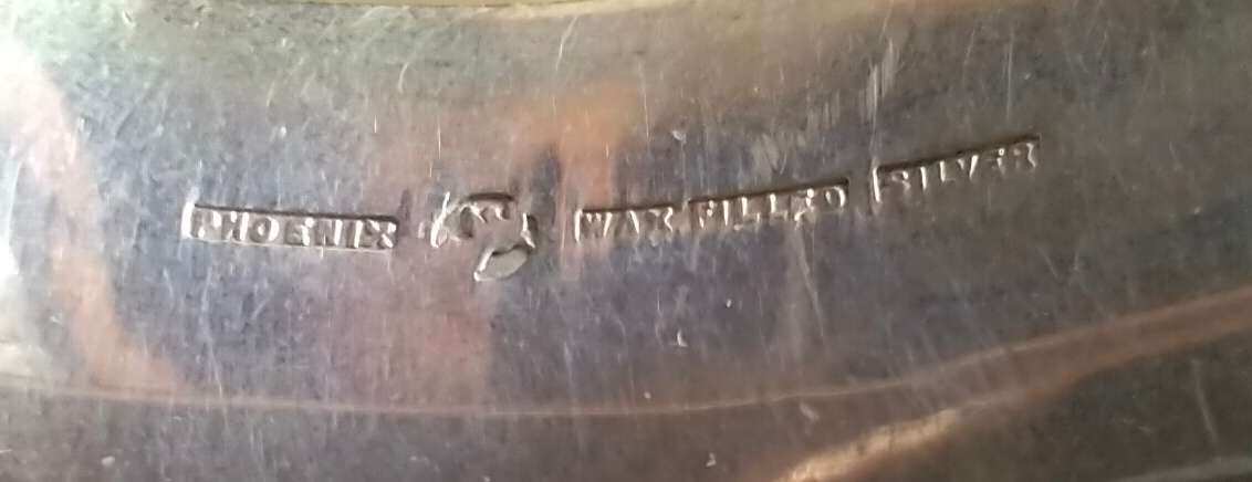 Vintage Beautiful silver ladies arm bracelet. 42.75 grams. ( Wax Filled)