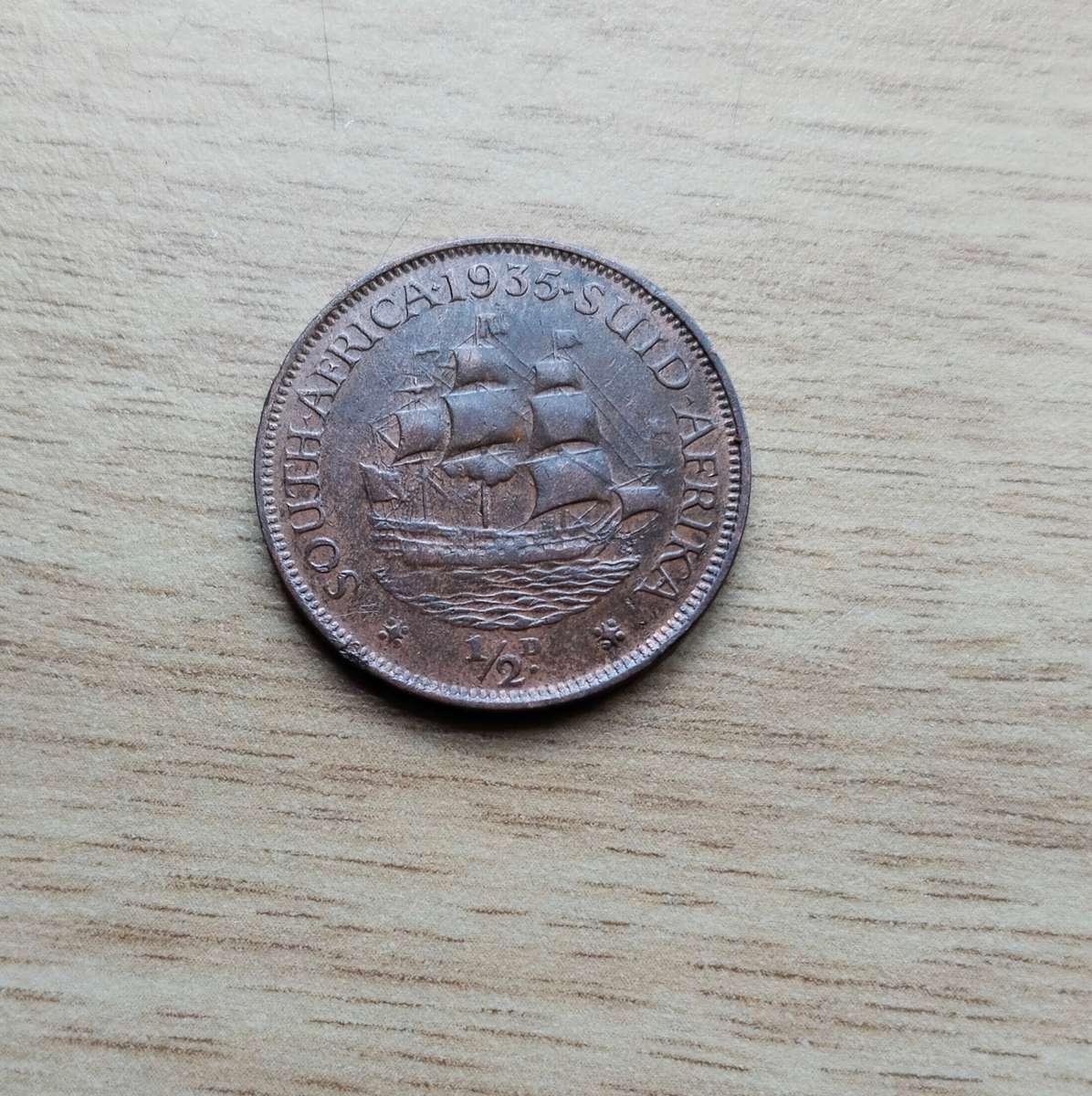 South Africa 1935 Half Penny.