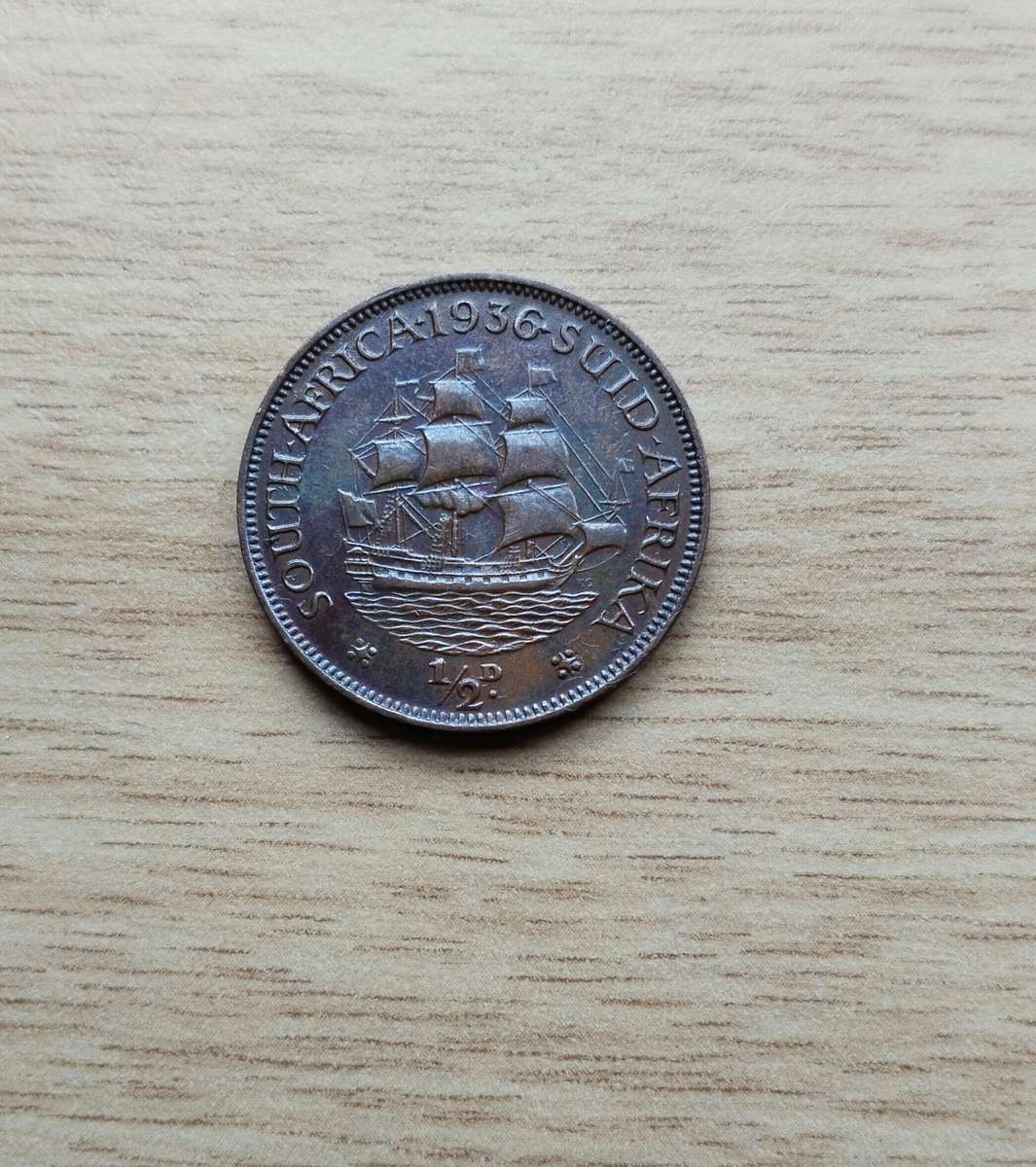 South Africa 1936 Half Penny.