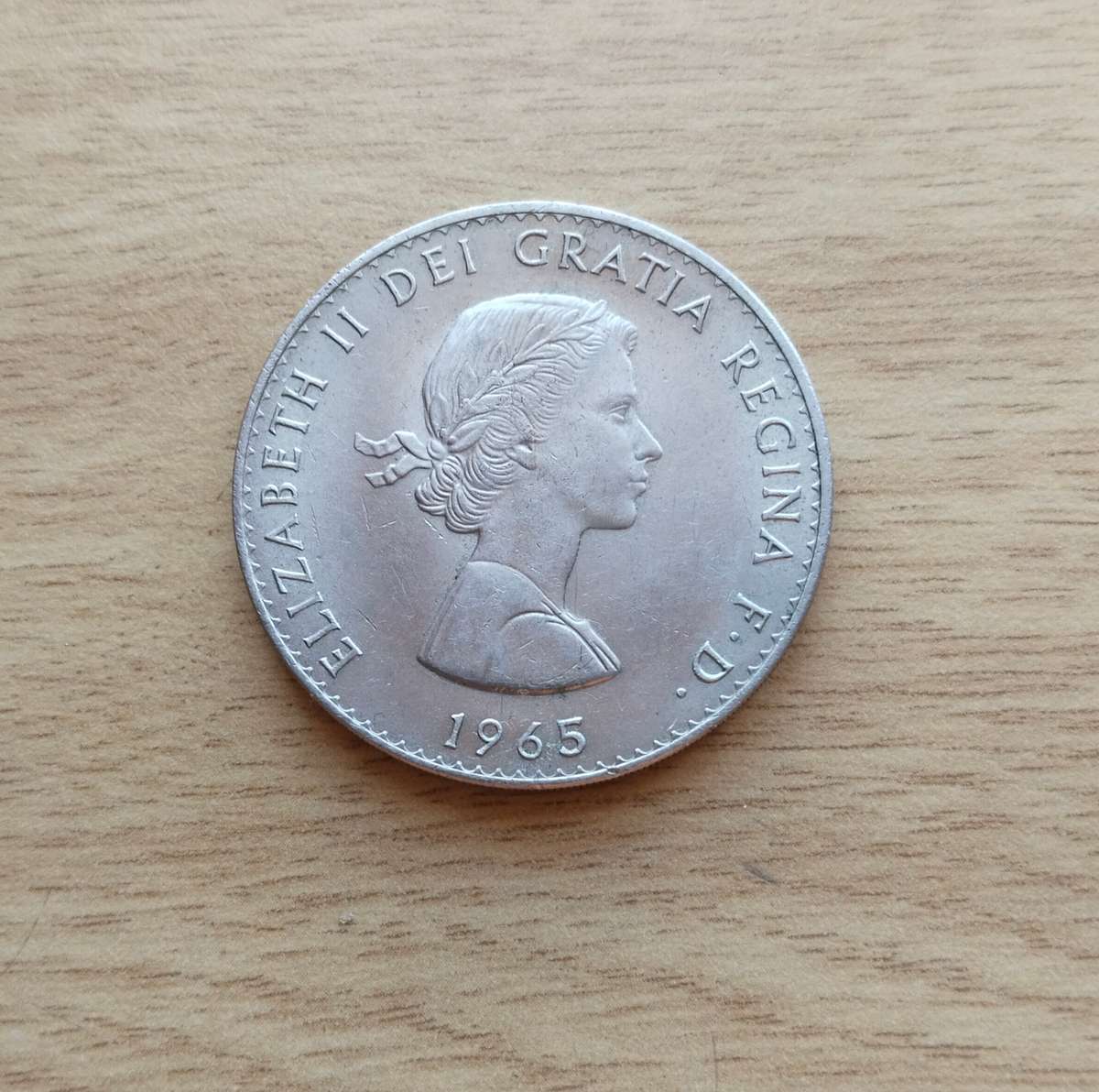 Great Britain 1965 Churchill Commemorative Crown. Good condition.