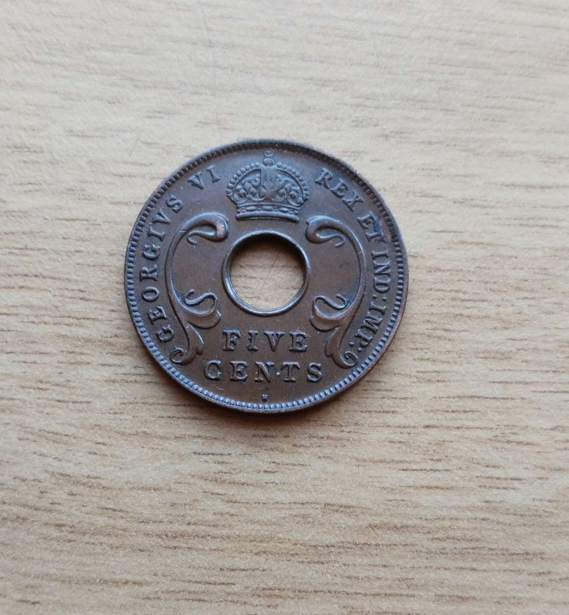 East Africa 1937 Five Cents.