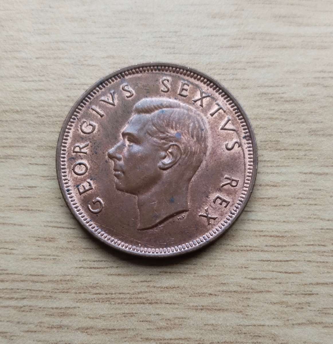 South Africa 1952 Full Penny. Good condition.