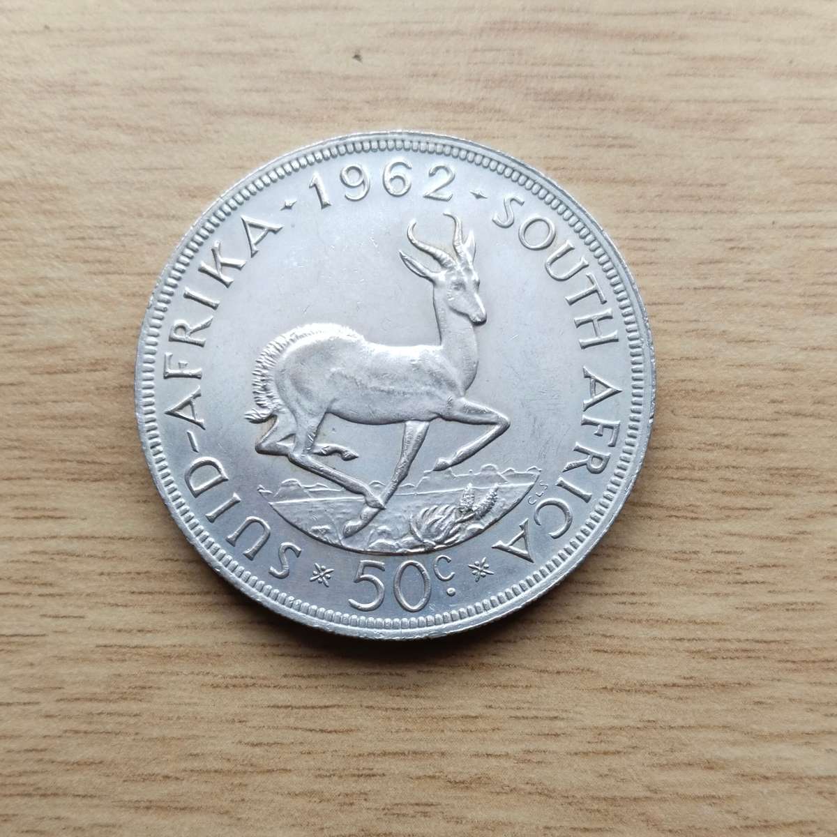 South Africa 1962 Silver 50 Cents. Good condition and Rare!!