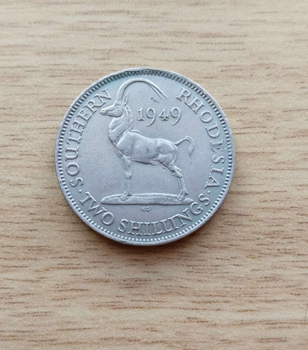 Southern Rhodesia 1949 Two Shillings.