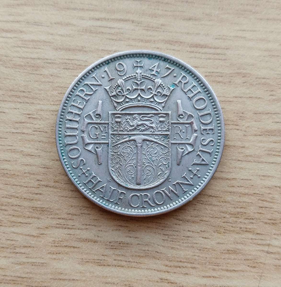 Southern Rhodesia 1947 Half Crown.