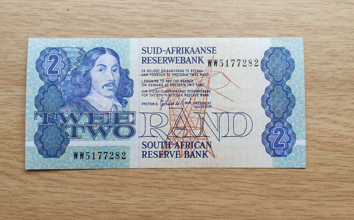 Replacement de Kock old South Africa R2 Bank Note. Good condition. (282)