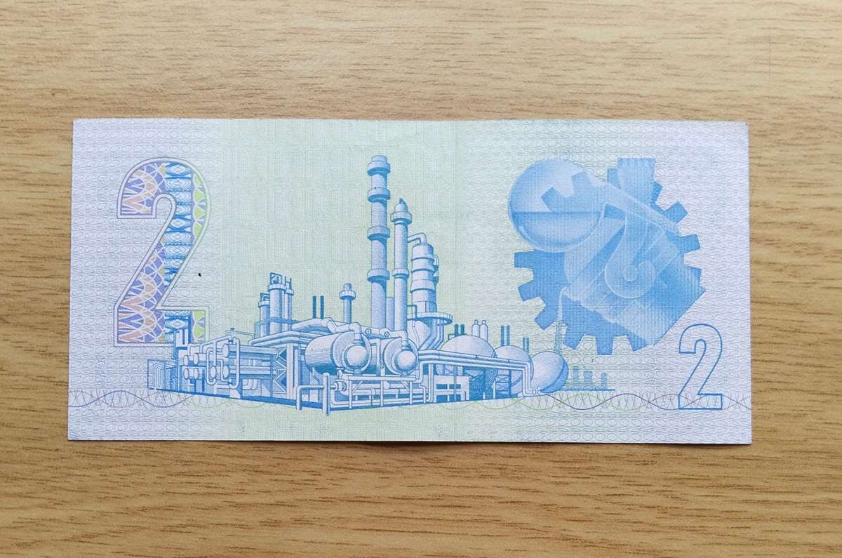 Replacement de Kock old South Africa R2 Bank Note. Good condition. (193)