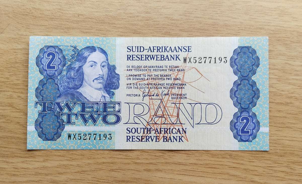 Replacement de Kock old South Africa R2 Bank Note. Good condition. (193)