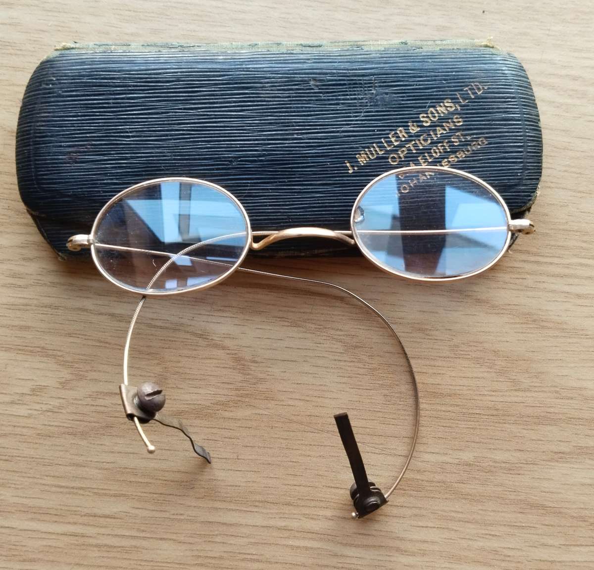 Vintage Antique gold coloured spectacles.