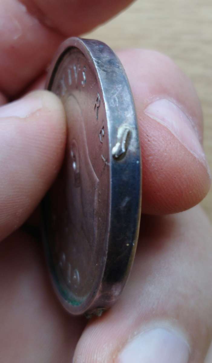 South Africa 1952 Silver 5 Shillings in Sterling silver clasp.