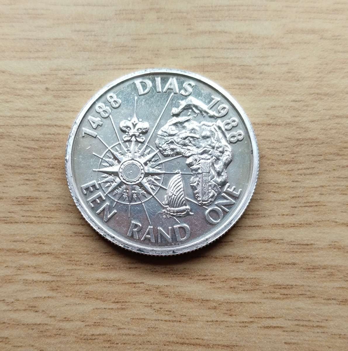 South Africa 1988 Silver Proof Dias One Rand.