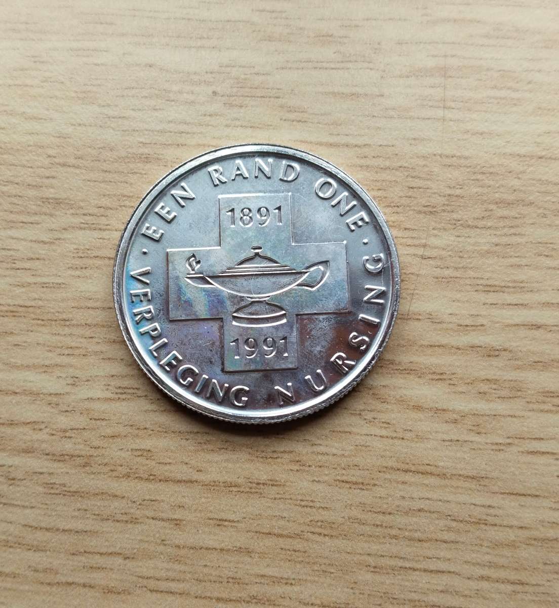 South Africa Silver Proof 1991 Nursing One Rand.