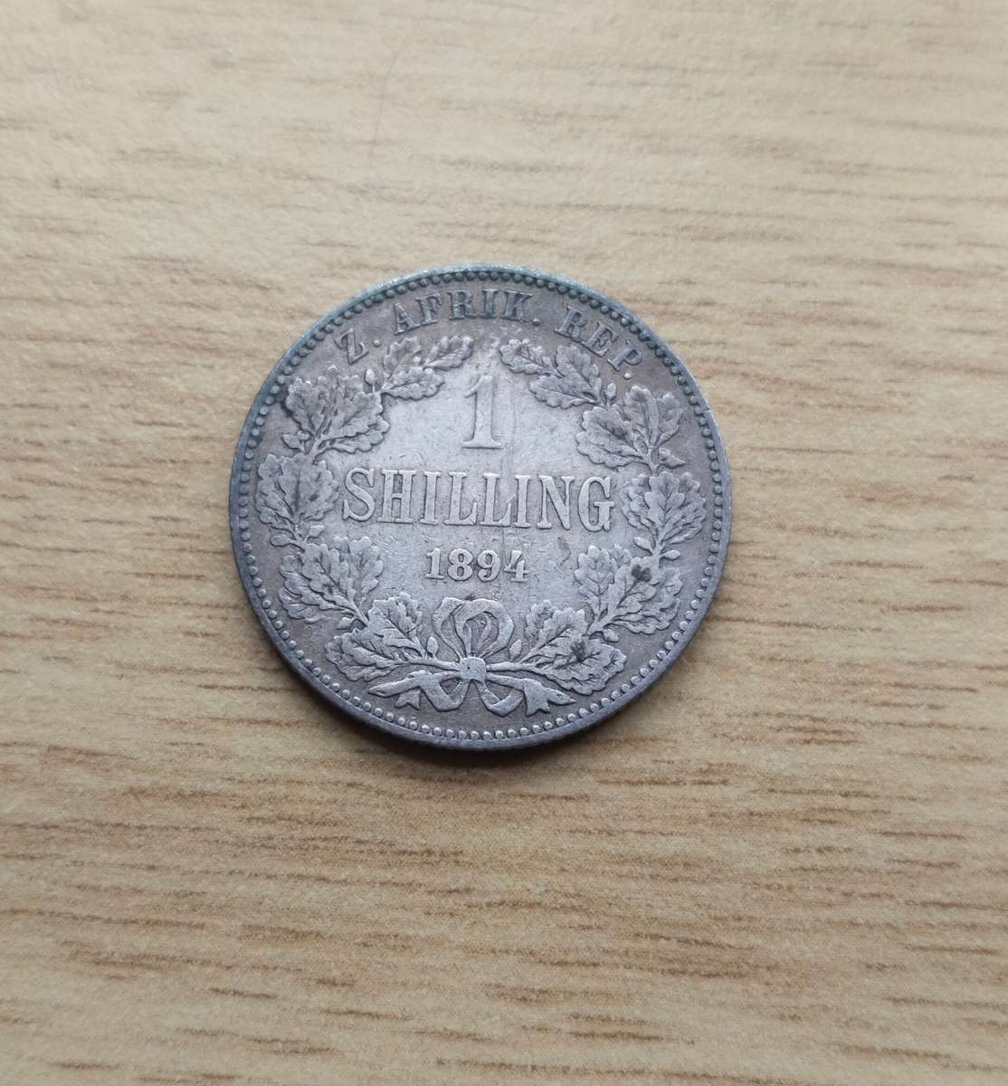 ZAR Paul Kruger 1894 Silver Shilling.