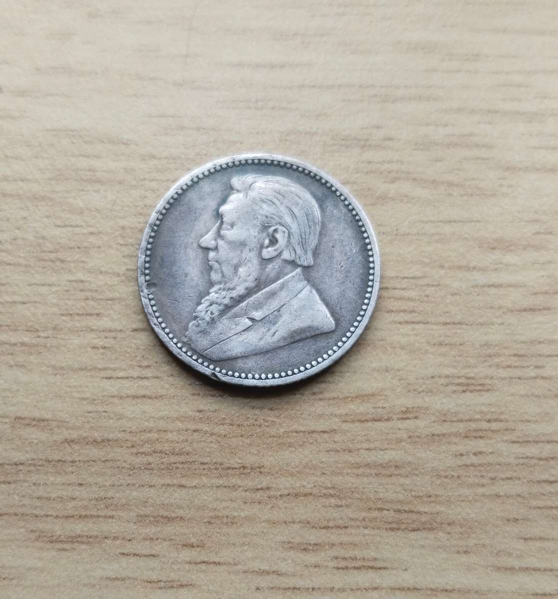 ZAR Paul Kruger 1896 Silver Sixpence.