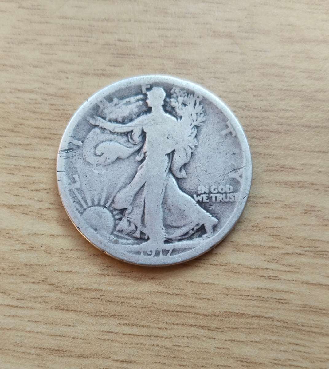 America 1917 Silver Half Dollar.