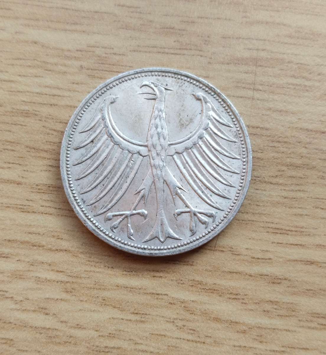 Deutschland 1969F Silver 5 Mark.