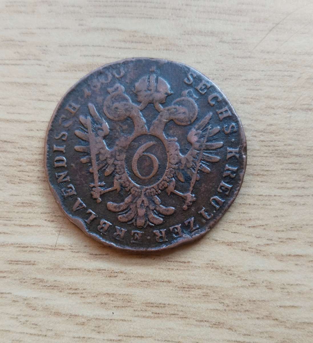 Austria 1800A Emperor Franz 11 Hapsburg 6 Kreuzer