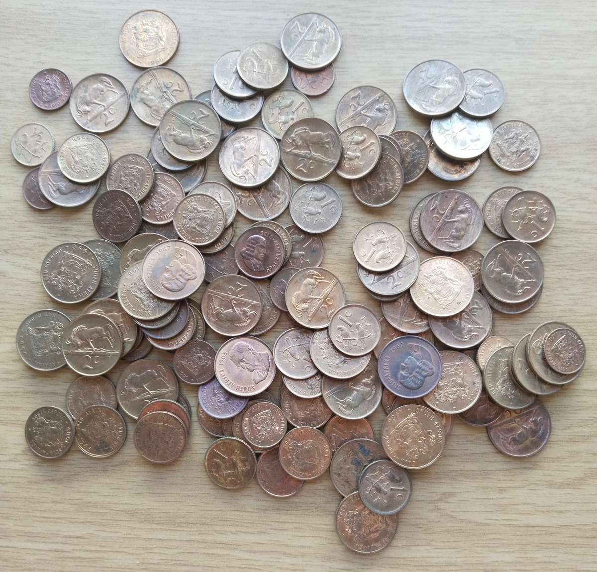 South Africa Large collection of mainly UNC One and Two cents.