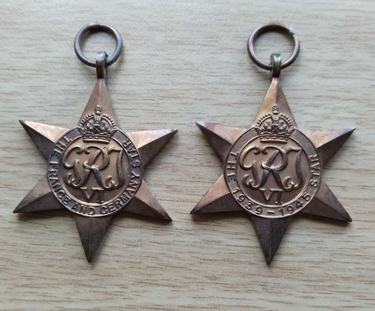 WW11 Group Star medals. France and Germany star / 1939-1945 star.
