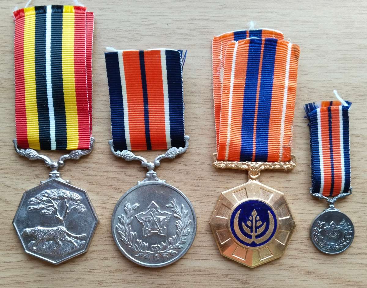 SANDF Group Medals awarded to H.J. LIEBENBERG 009518 / 145235 / 182299