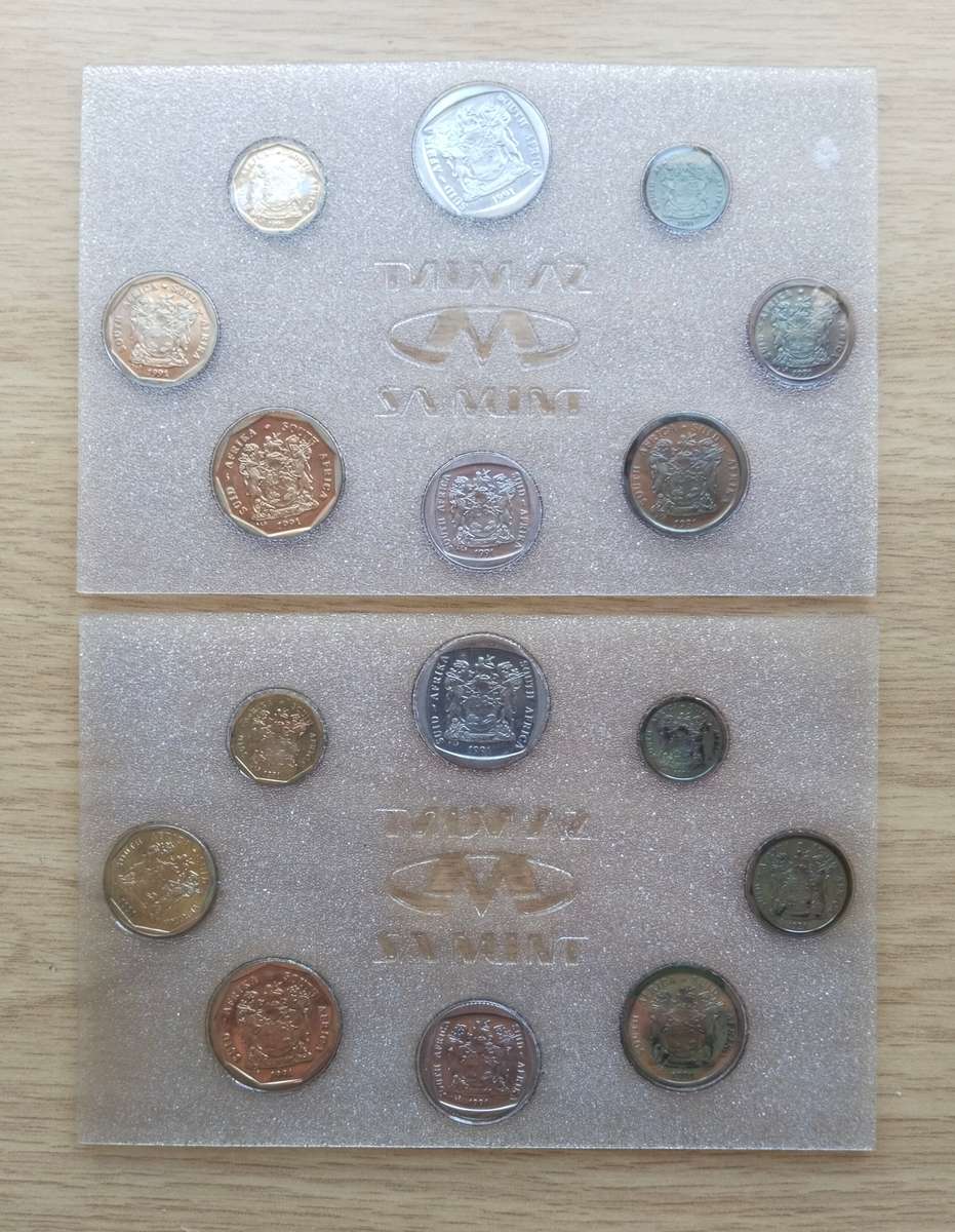 South Africa 2 X 1991 UNC Mint Packs. One bid takes all.