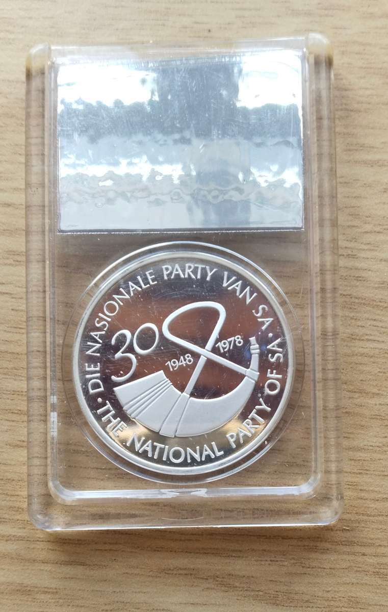 South Africa John Vorster Silver Proof Quality Commemorative Coin.