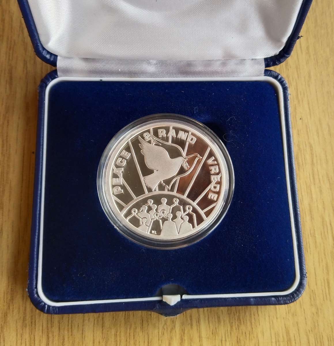 South Africa 1993 Peace Silver Proof Two Rand.