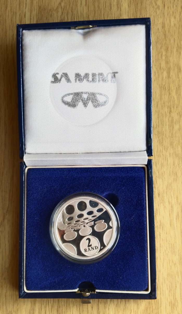 South Africa 1992 Silver Proof Technology 2 Rand.