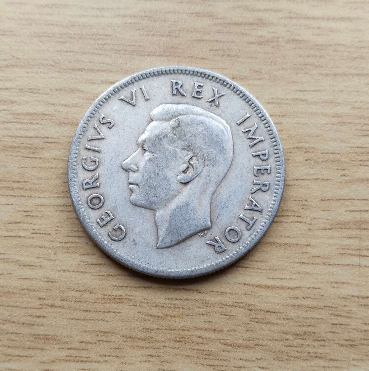 South Africa 1938 Silver Half Crown.