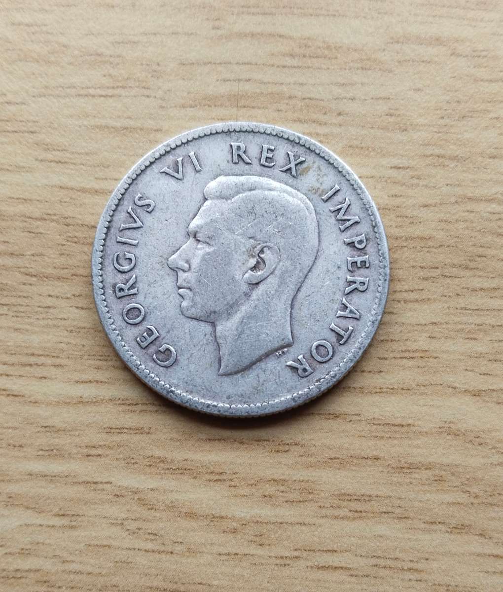 South Africa 1939 Silver Two shillings.