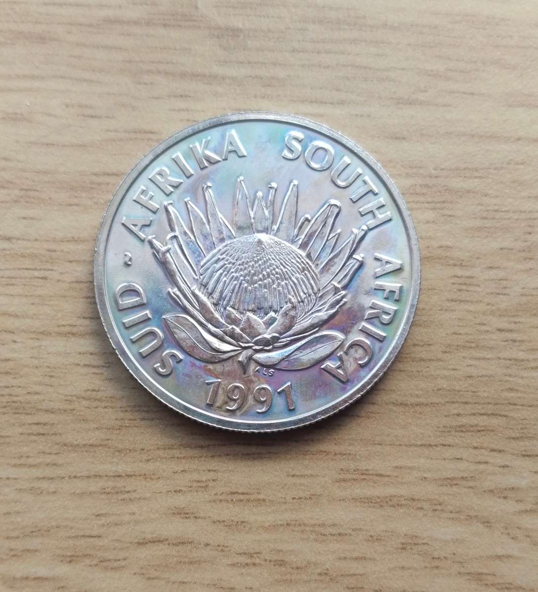 South Africa 1991 Silver Proof nursing one rand.