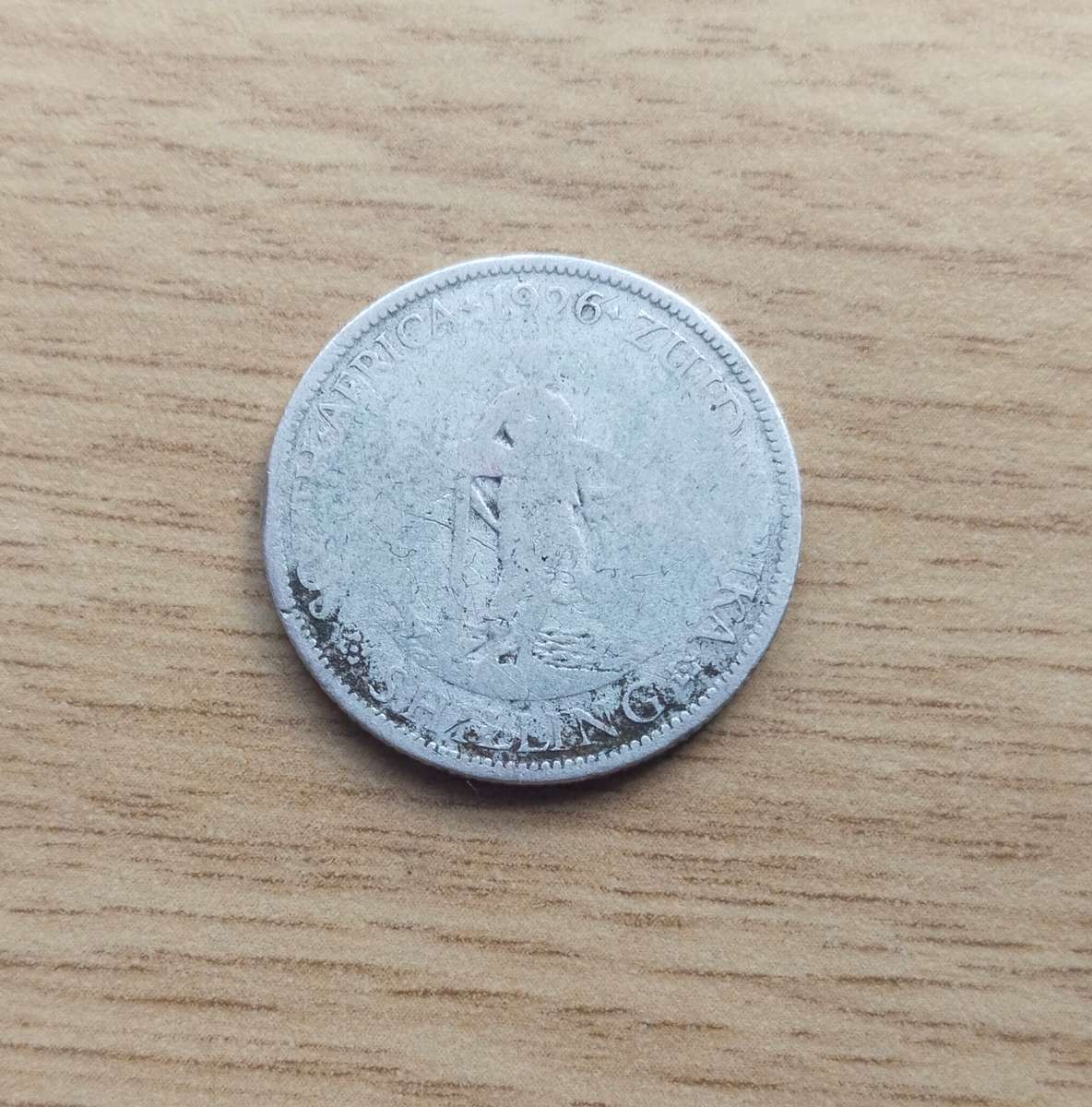 South Africa 1926 Silver Shilling.