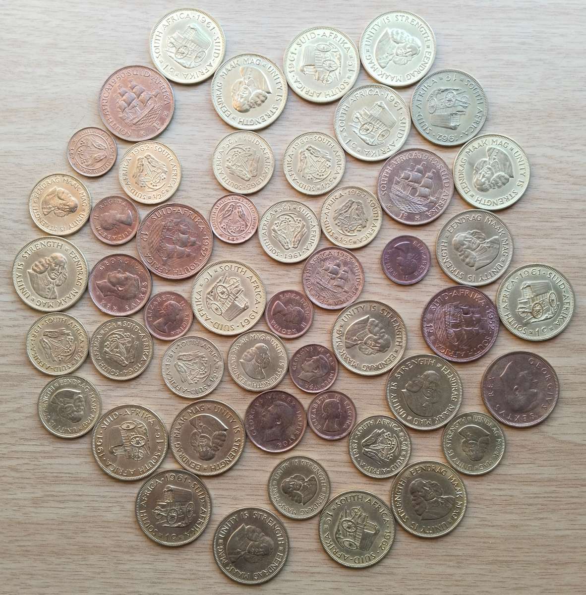 Large South Africa collection of Great Condition coins.