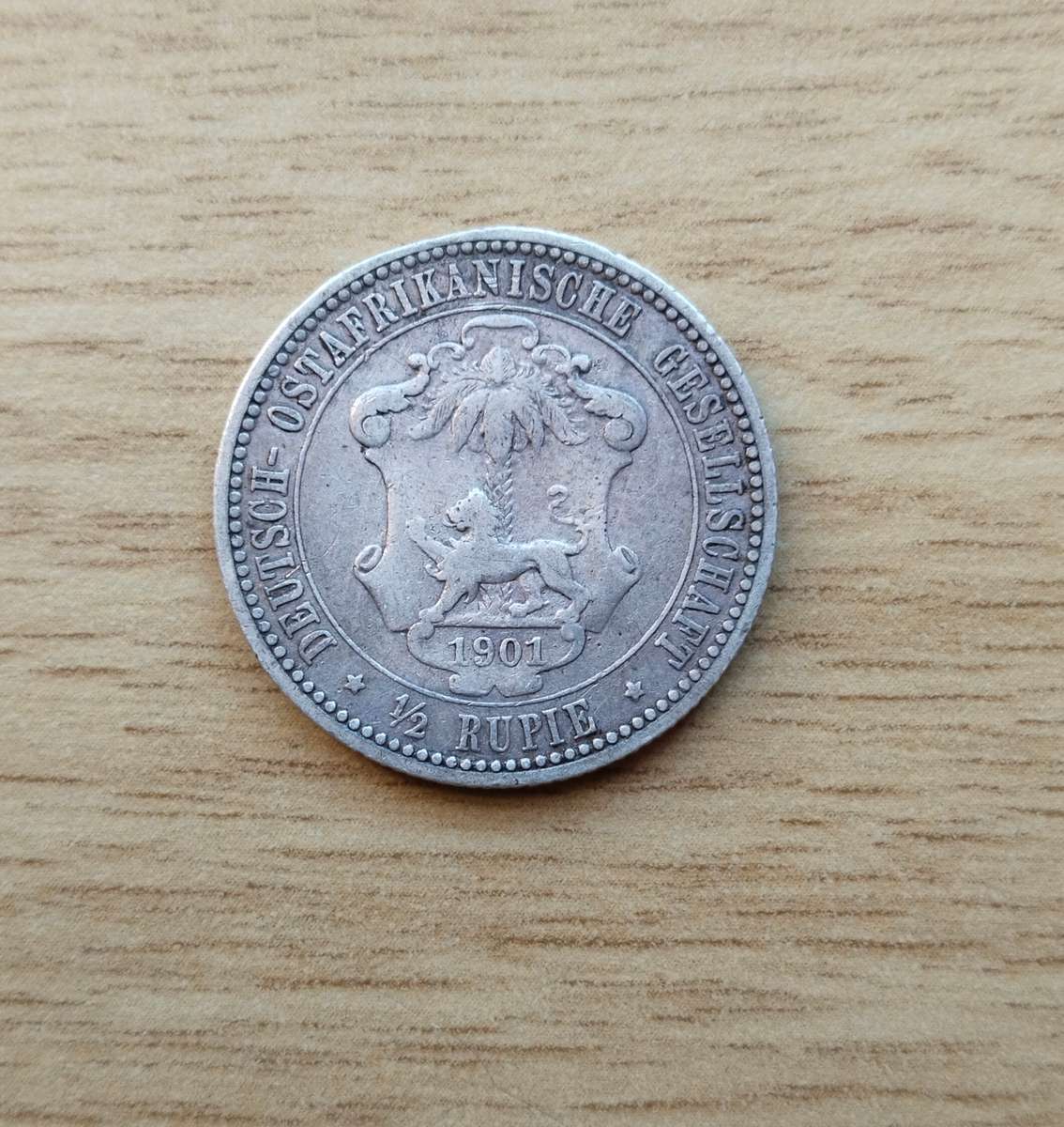 German East Africa 1901 Silver 1/2 Rupie