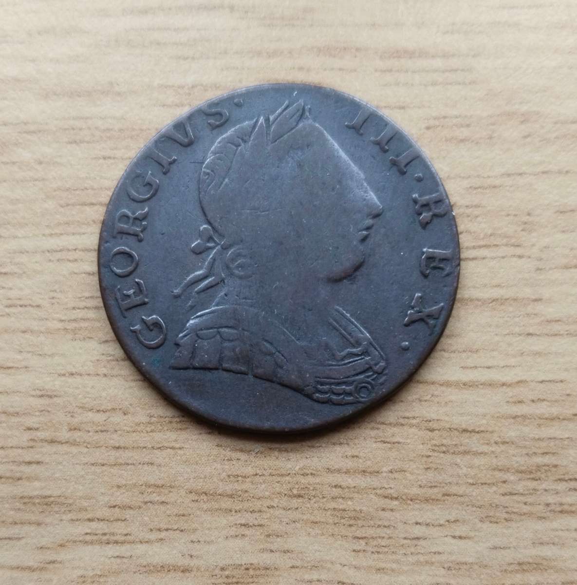 Great Britain 1775 King George 111 half penny.