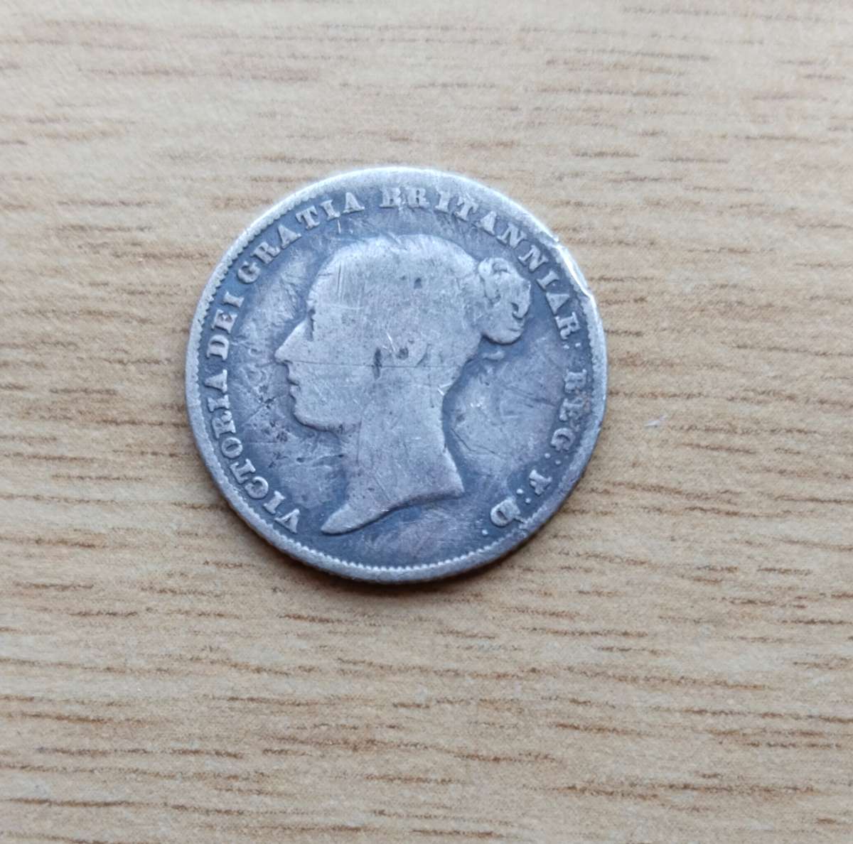 Great Britain 1856 Queen Victoria silver Sixpence.