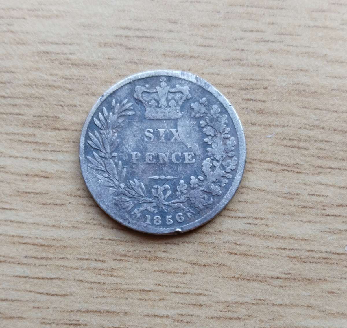 Great Britain 1856 Queen Victoria silver Sixpence.