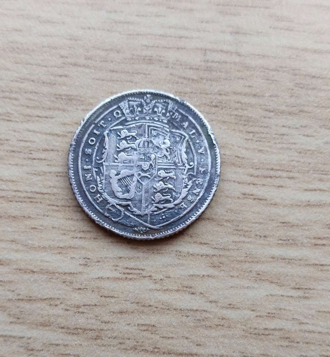 Great Britain 1819 King George 111 Silver Sixpence.