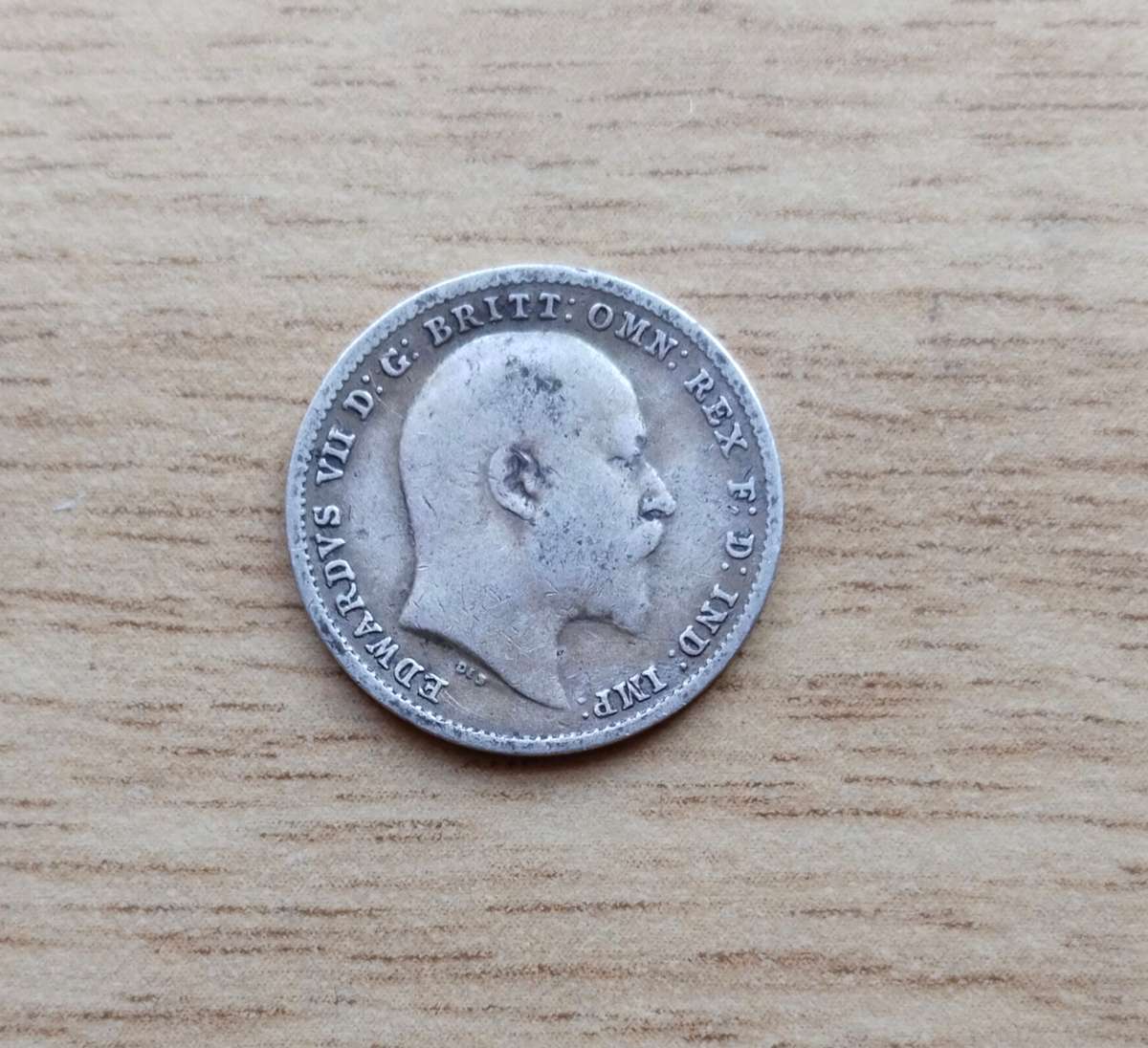 Great Britain 1902 King Edward VII Silver Threepence. First year.