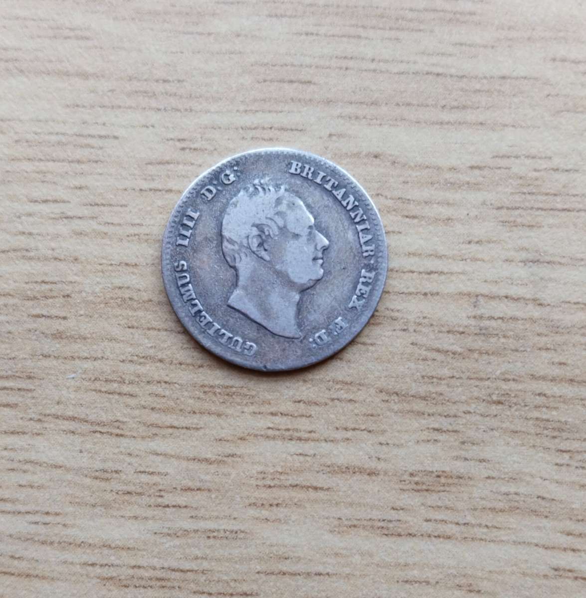 Great Britain 1835 King William 1111 Silver Threepence.