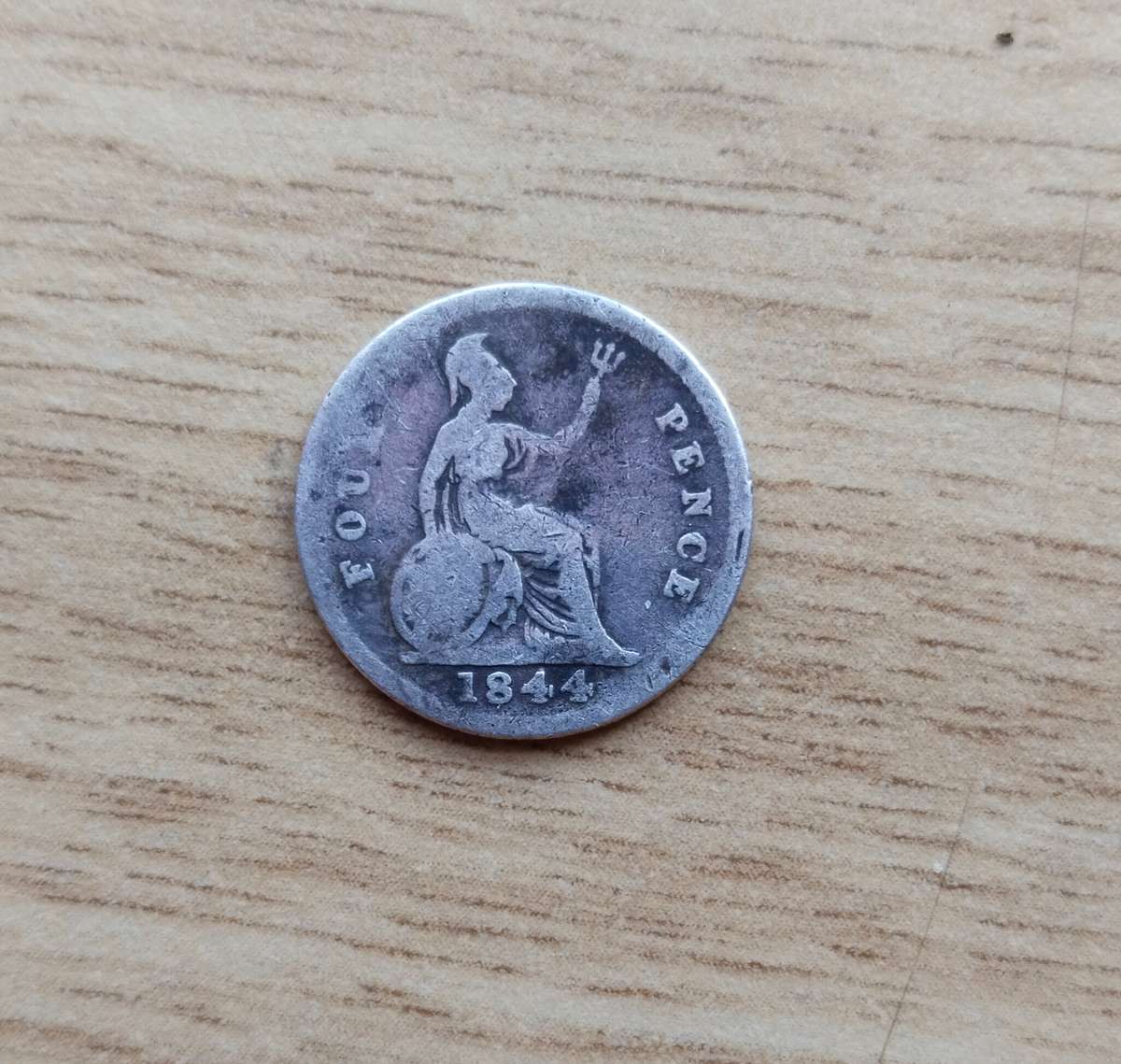 Great Britain Queen Victoria 1944 Silver Four Pence.