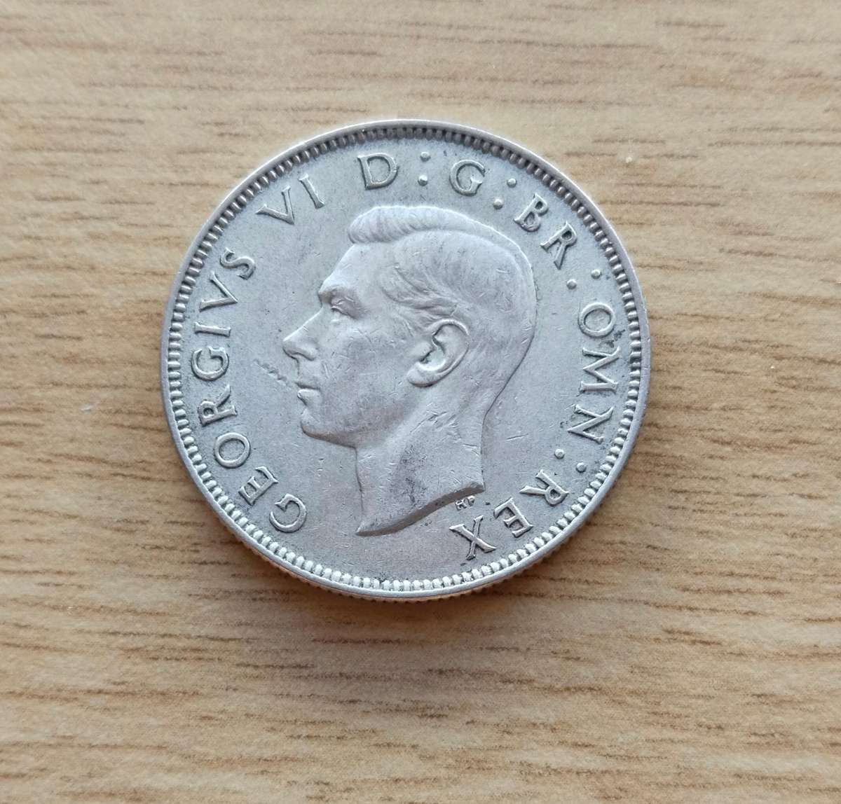 Great Britain 1945 Silver two shillings. Good condition.