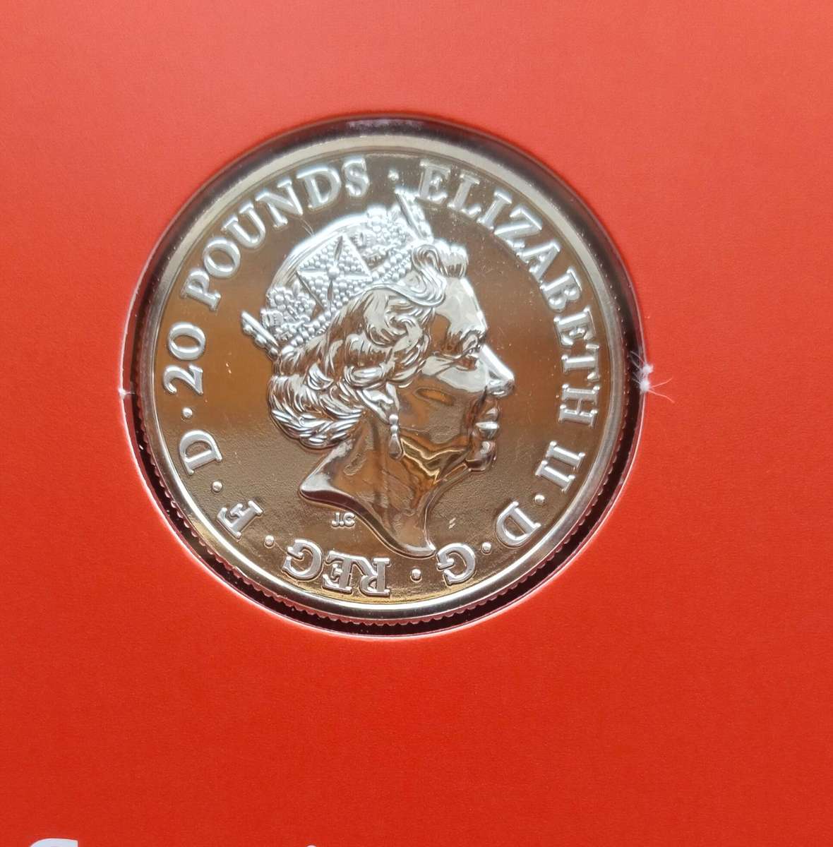 Great Britain 2016 Fine Silver Nativity 20 Pound coin. Queen Elizabeth II.